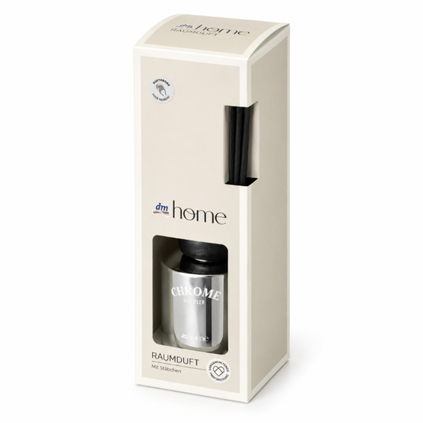 Geurstokjes Chrome zilverkleurig 100 ml