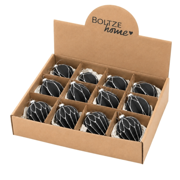 Boltze kerstbal Grapho 11,5 cm 3 assorti