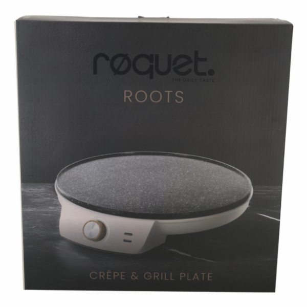Roquet Roots crepe/grill plaat zandkleurig 1200 watt