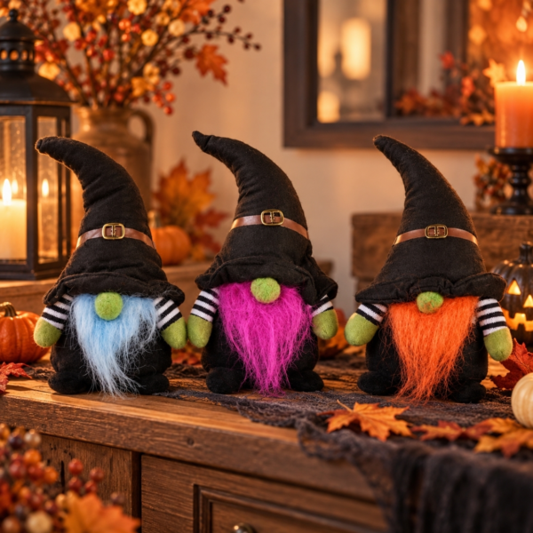 Gnome Halloween 24 cm 3 assorti