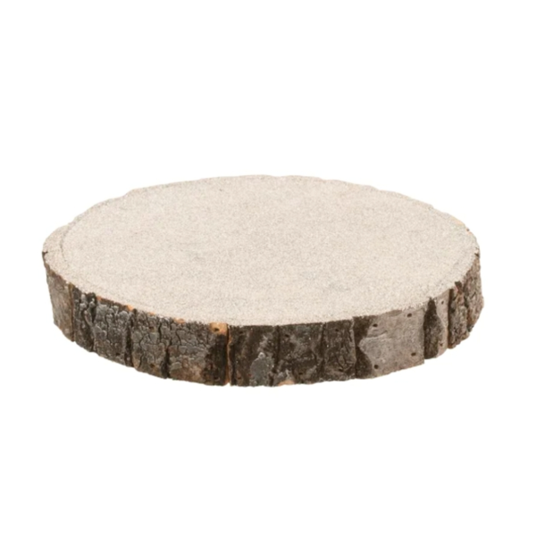 J-line decoratieve schijf hout met glitters 16,5 cm