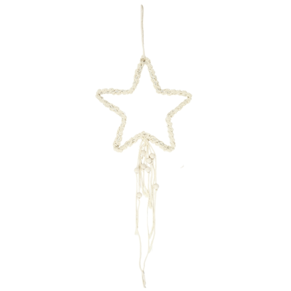 Hanger ster macramé crème 70 cm