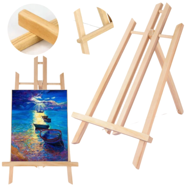 Schildersezel tafelmodel hout naturel 50 cm