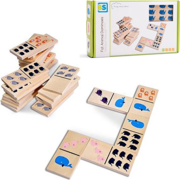 BS Toys dierendomino hout 28-delig