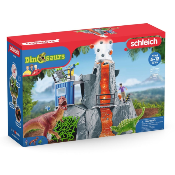 Schleich dinosaurs speelset grote vulkaanexpeditie 60-delig