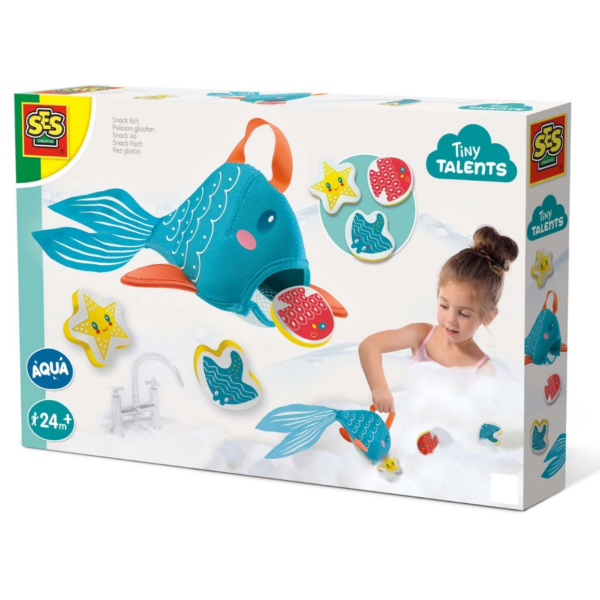 SES Creative badspeelgoed Snack vis 31 cm