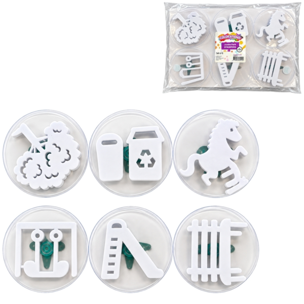 Colorations stempel speeltuin 12,5 cm 6 stuks