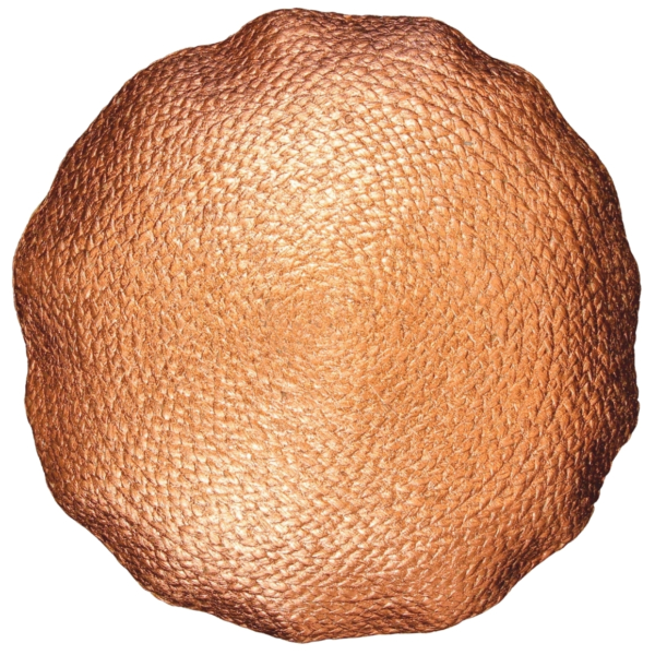 Unique Living kussen Metallic rond bronskleurig 45 cm