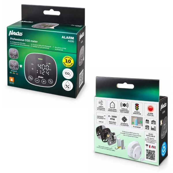 Alecto koolstofdioxidemeter CO2 meter AQ30
