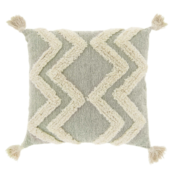 Unique Living kussen Dahlia tea green 45 x 45 cm
