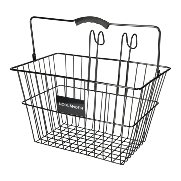 Norlander fietsmand metaal zwart 39,5 cm