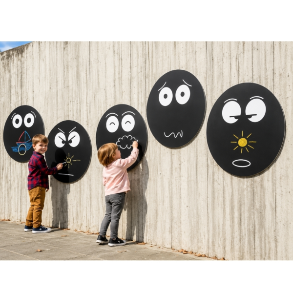 Krijtborden outdoor Emoji 84 cm set van 5