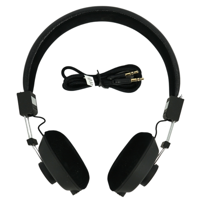 Dynamische on ear koptelefoon zwart 20 cm