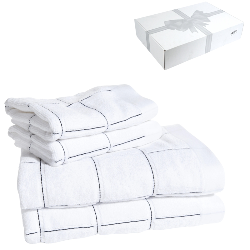 Lord Nelson Victory handdoeken wit 130 x 65 cm set van 4