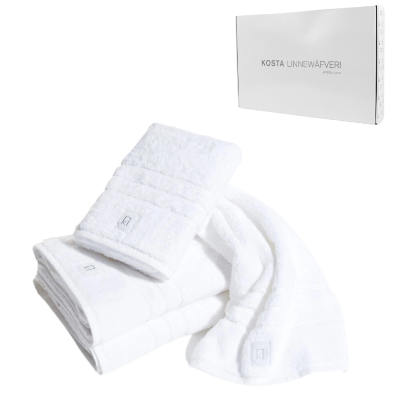 Kosta Linnewärfi handdoeken wit set van 4
