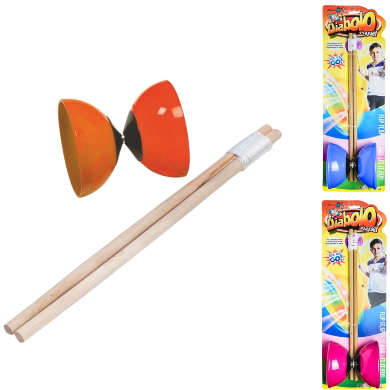 Diabolo XL speel set 40 cm 3 assorti