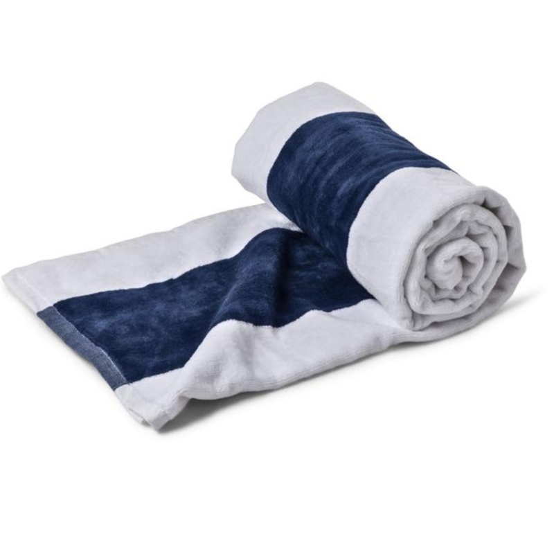 Lord Nelson badhanddoek wit/blauw  90 x 150 cm