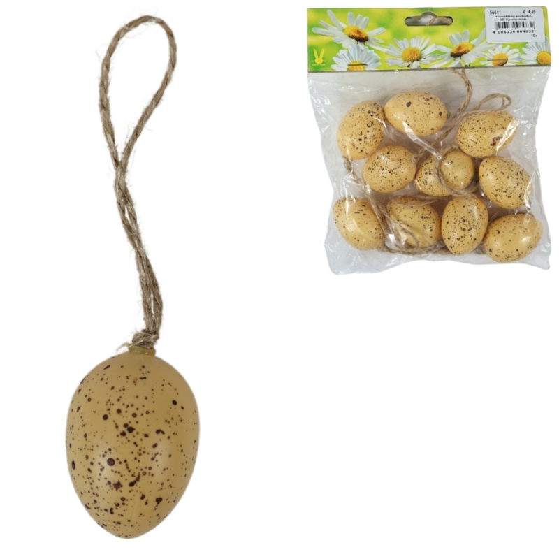 Hängeei braun 4 cm 10 Stück