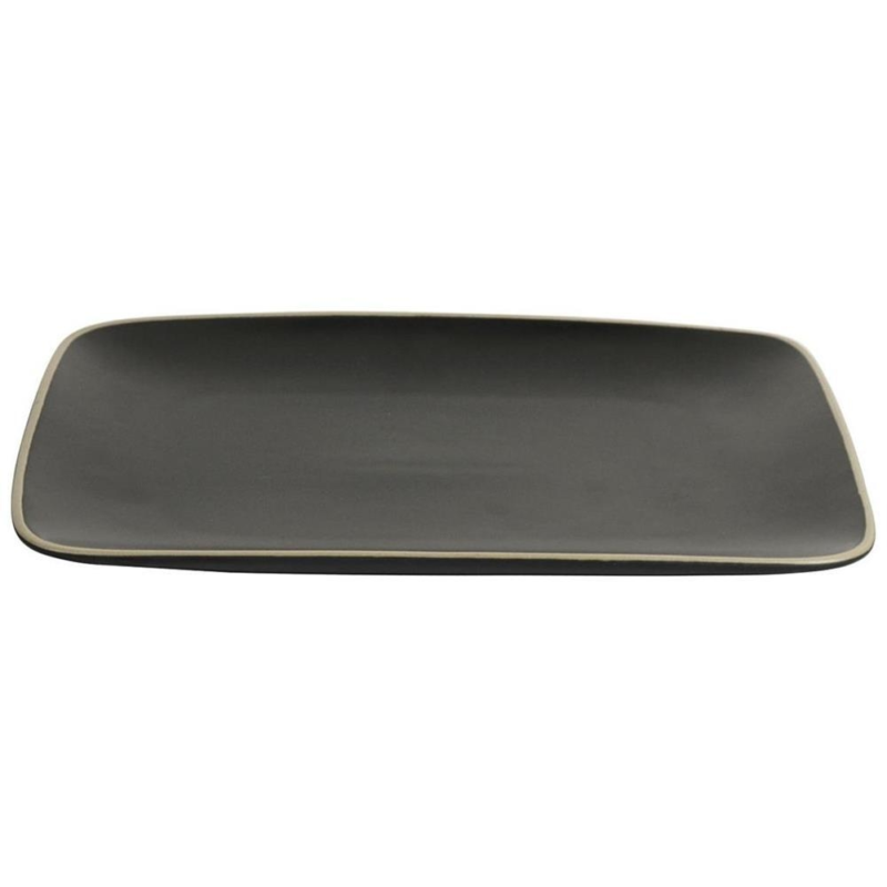 Gusta bord zwart rechthoek 29 cm
