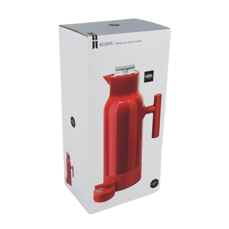 Sagaform thermoskan dubbelwandig rood 1 L