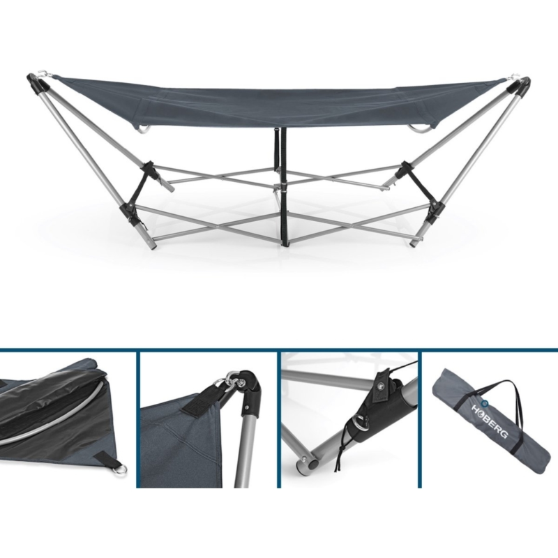 Hangmat met inklapbaar frame 241 cm