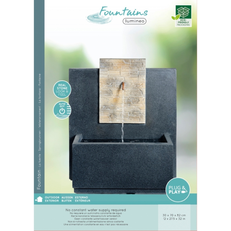 Fontein antraciet IP44 EU Stekker 82 cm