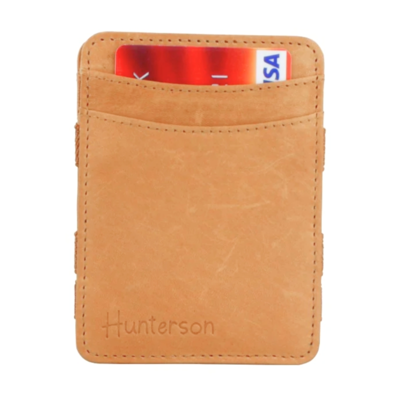 Hunterson magic wallet RFID portefeuille cognac