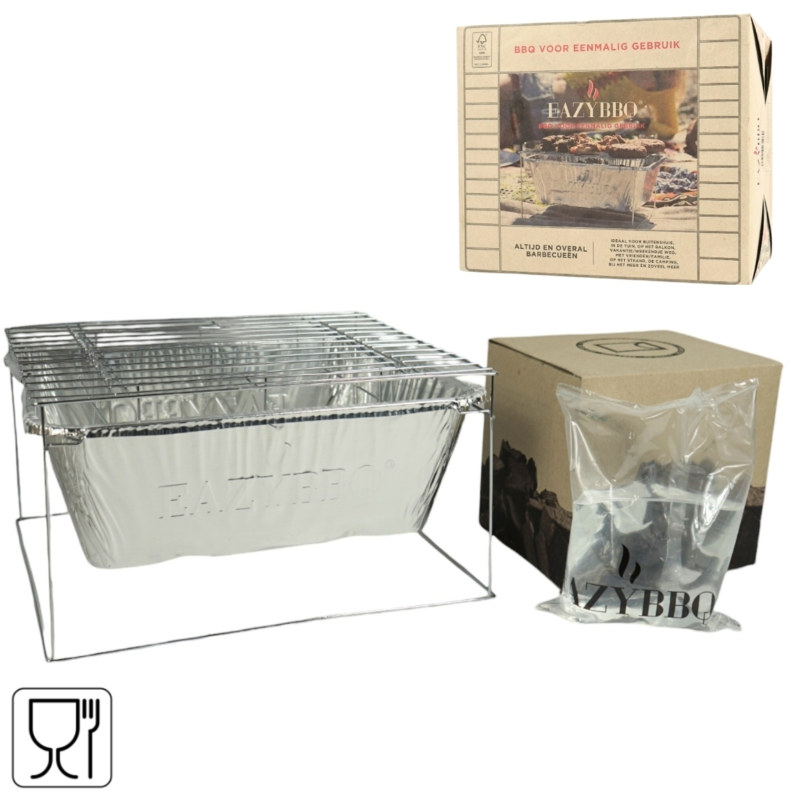Eazy BBQ wegwerpbarbecue 30 cm