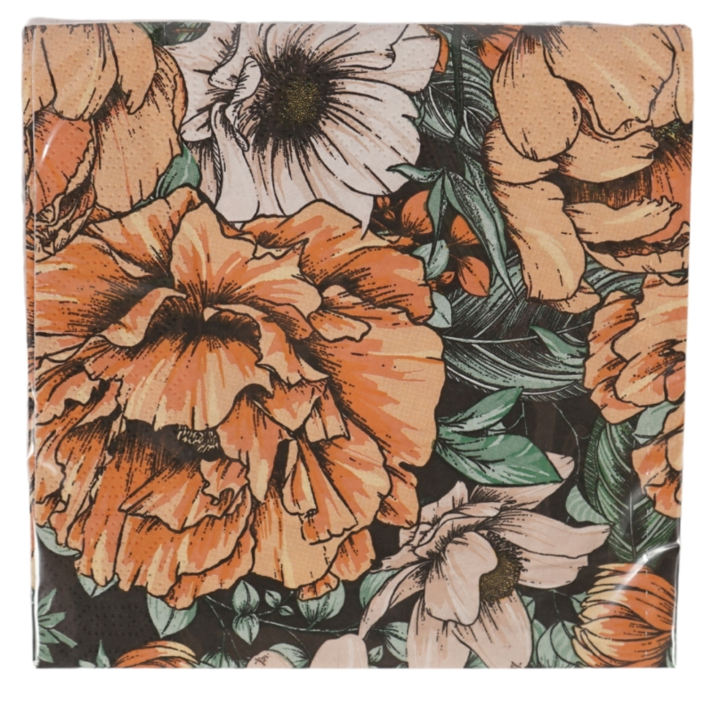 Servetten bloemen 33 x 33 cm 3-laags 20 stuks