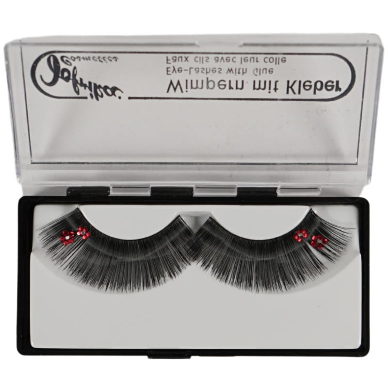 Jofrika Cosmetics künstliche Wimpern schwarz/rot 7 cm B-choice VE180