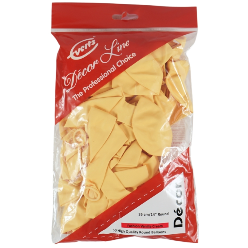 Everts ballonnen Decor Fashion Vanilla Cream 35 cm 50 stuks