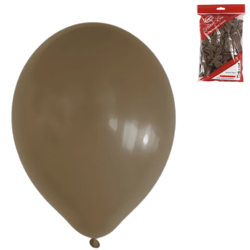 Everts ballonnen Décor bruin 35 cm 50 stuks