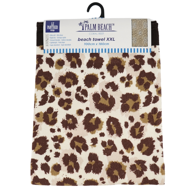 Strandlaken panter 100 x 180 cm