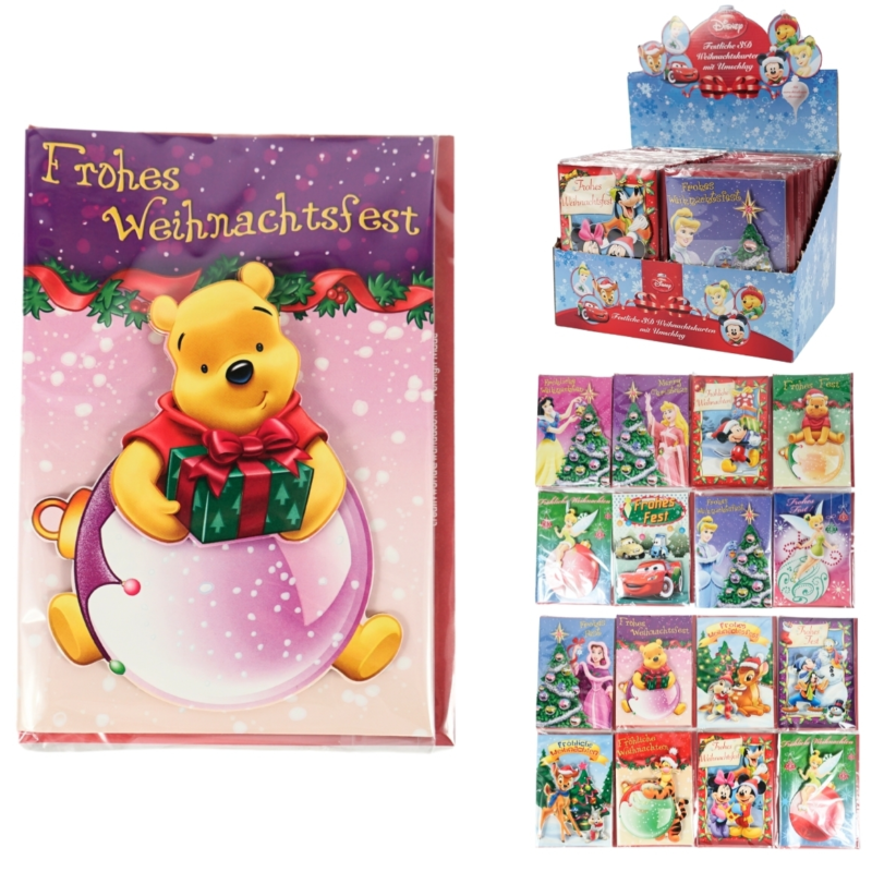 Disney kerstkaart Duits 19,5 cm 16 assorti
