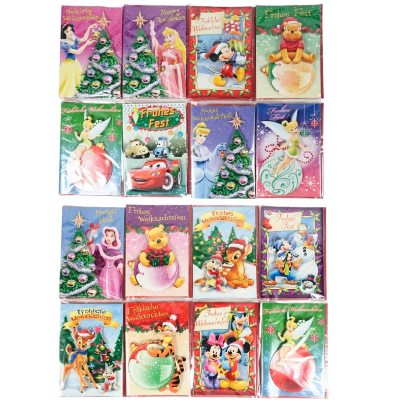 Disney kerstkaart Duits 19,5 cm 16 assorti