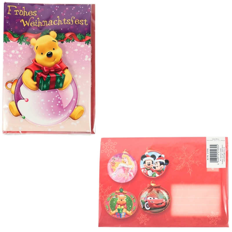 Disney kerstkaart Duits 19,5 cm 16 assorti