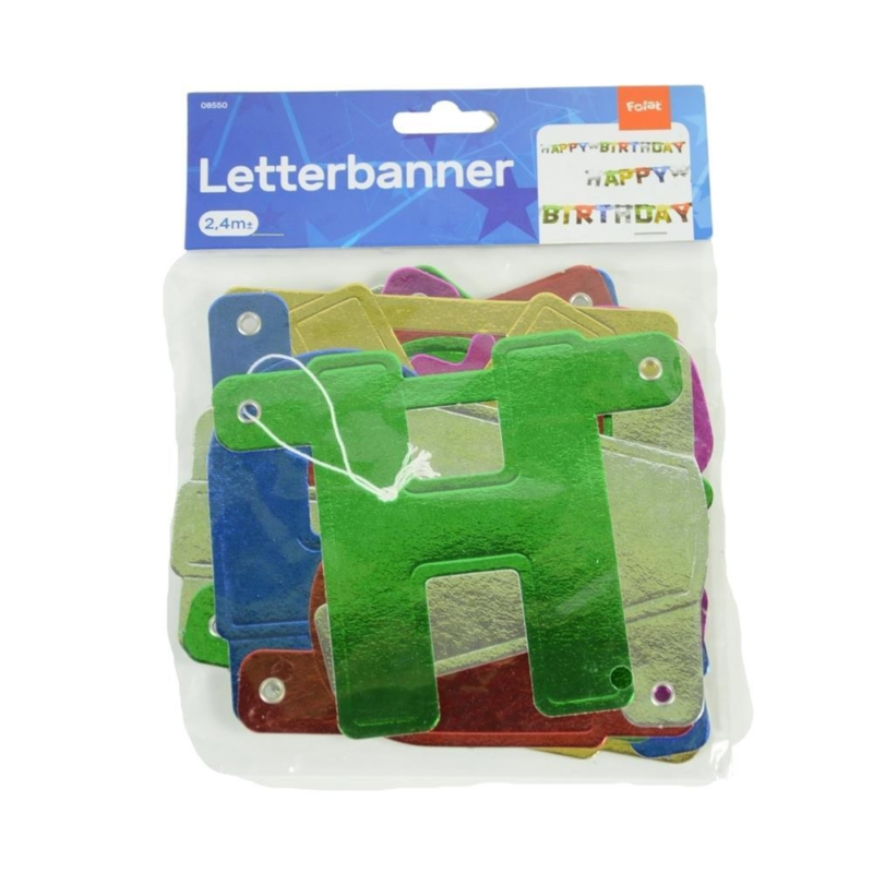 Letterslinger verjaardag Happy Birthday 150 cm