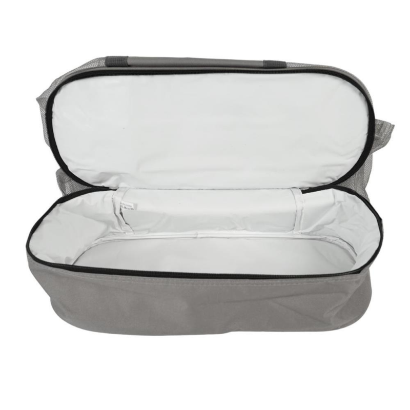 Strandtas met koelcompartiment grijs 53 cm