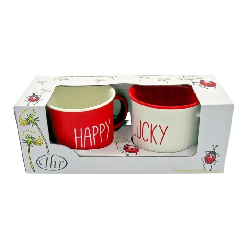 Mok met tekst 10 cm set van 2