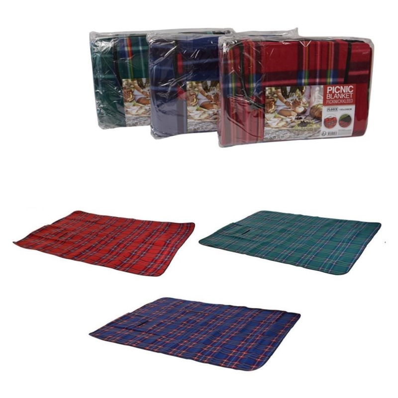 Picknickdeken 150 x 200 cm assorti