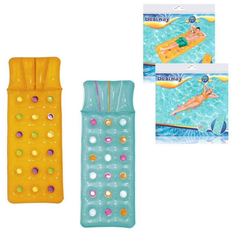 Bestway lounge luchtbed luxe 18 pockets 188 x 71 cm