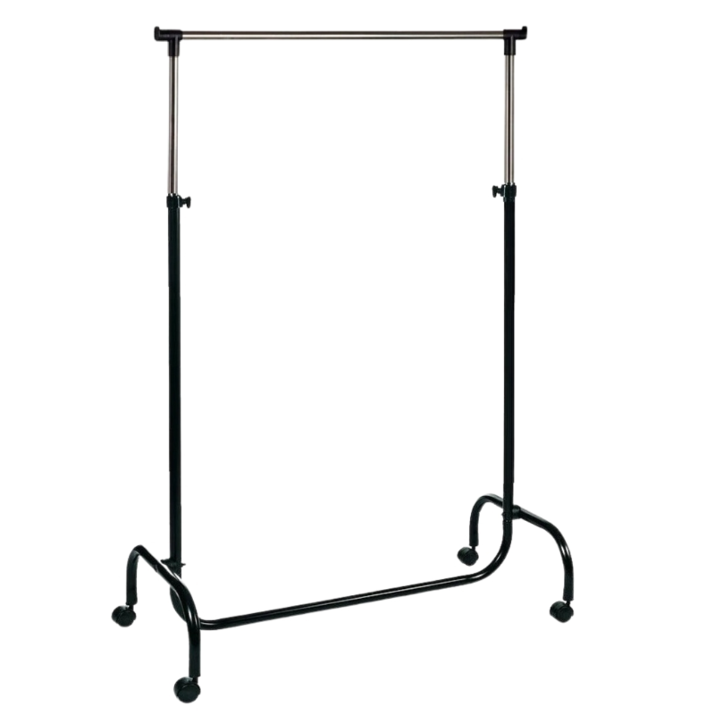 Kledingrek verstelbaar zwart 105/175 cm