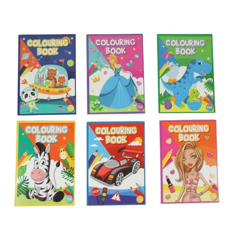 Kleurboek 72 paginas 29,5 cm assorti