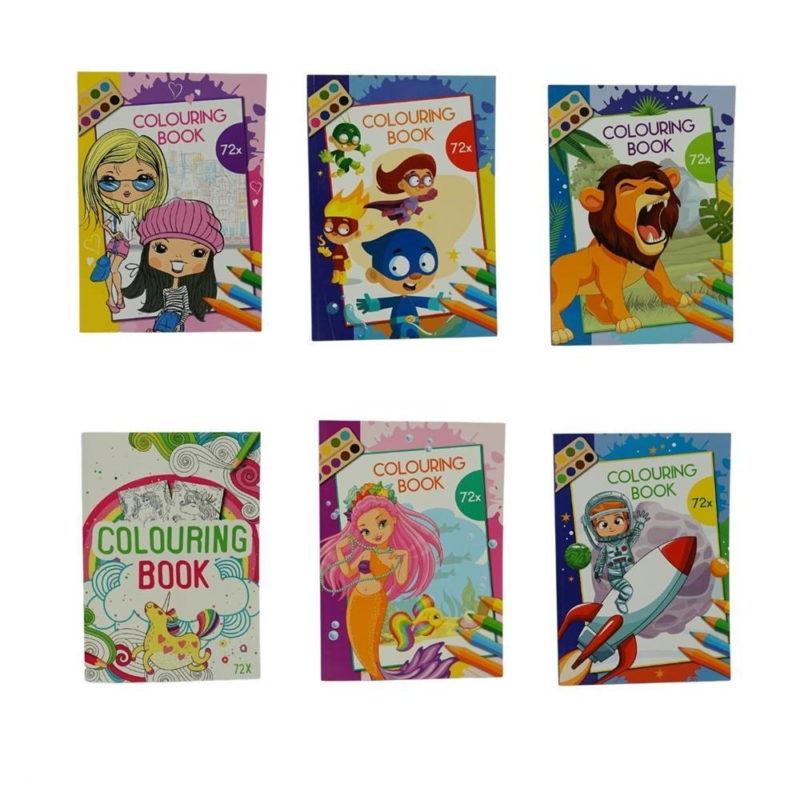 Kleurboek 72 paginas  29,5 cm assorti Lot A
