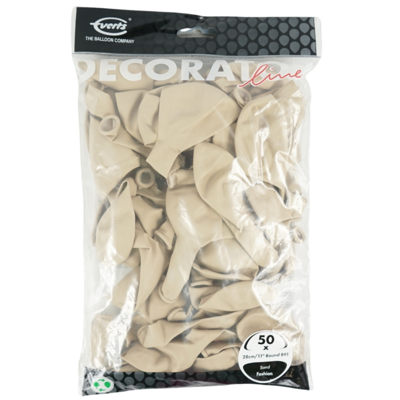 Everts ballonnen Decorator Fashion Sand 27,5 cm 50 stuks