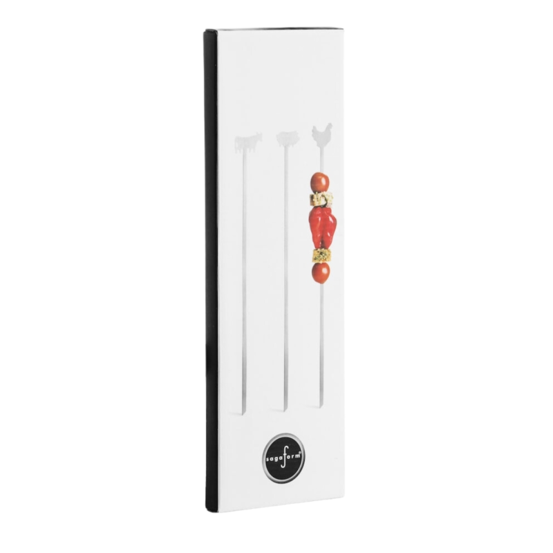 Sagaform barbecue spiezen rvs 34 cm set van 3