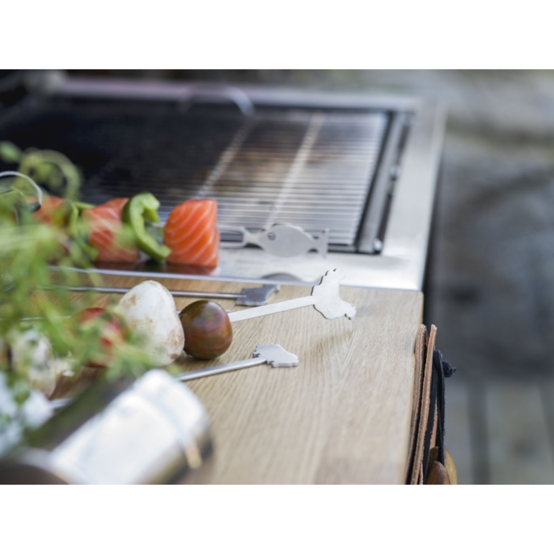 Sagaform barbecue spiezen rvs 34 cm set van 3