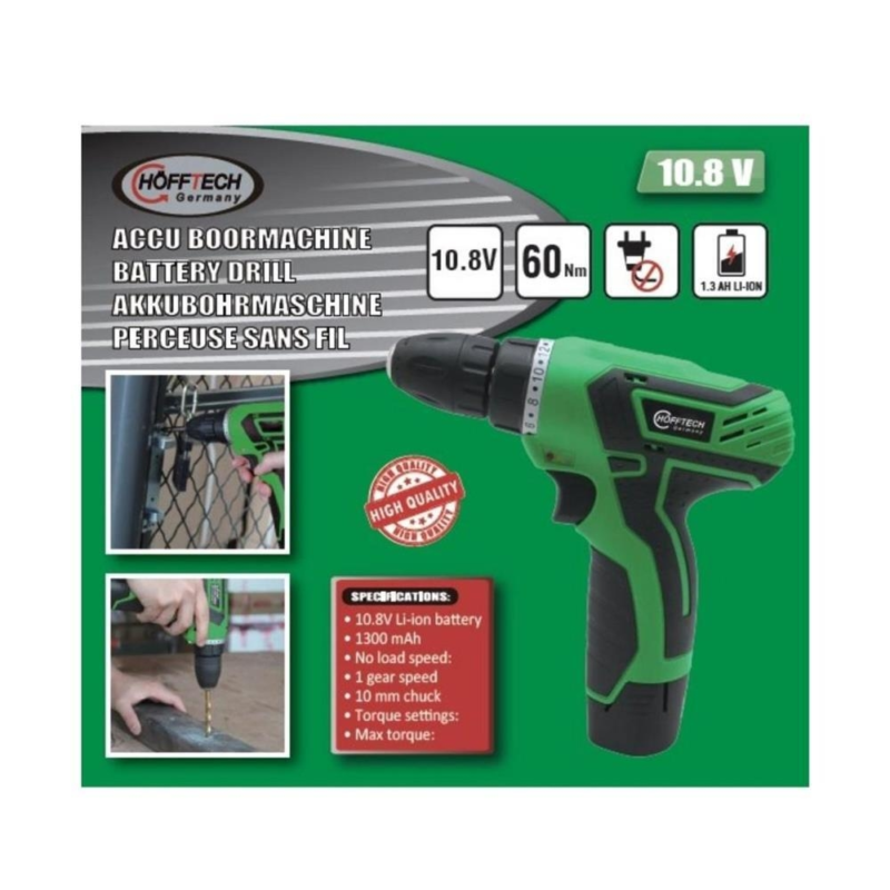 Höfftech accuboormachine LI-ION 10.8 V