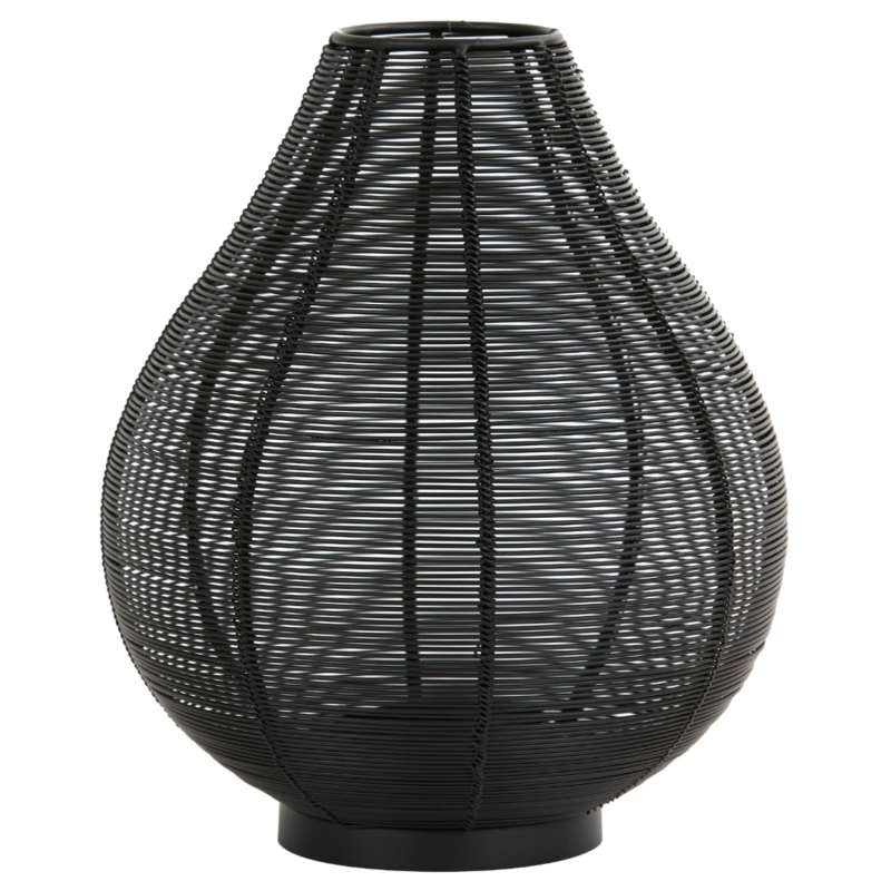 Light & Living windlicht Suneku mat zwart 25 cm