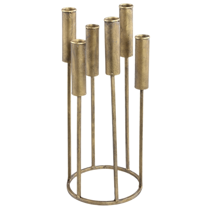 PTMD kandelaar Baddu goudkleurig 37 cm